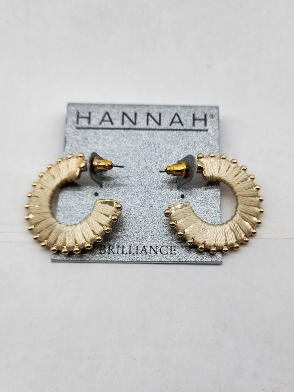 BFD- Fashionable Fabric & Metal Hoop Earrings